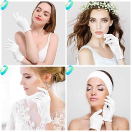 Cotton Gloves for Dry Hands, Paxcoo 20 Pairs Large White Cotton Gloves for Cosmetic Moisturizing and Inspection