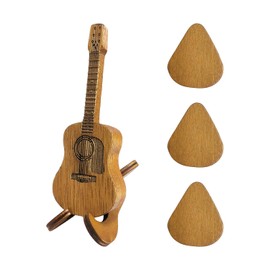 1 Set Guitar Pickbox Set, Wooden Pickbox, Guitar Pick Stand, Portable Pick Box, Guitar Accessories Set