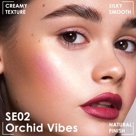 FOCALLURE 3 PCS Liquid Contour Stick,Moisturizing Highlighter,Blush and Bronzer,Silky Cream Contouring Pen with Soft Cushion Applicator,Long Lasting Face Illuminator Makeup,Orchid Vibes