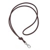 Logan Whistles Soft nappa leather lanyard - assorted colours chrome
