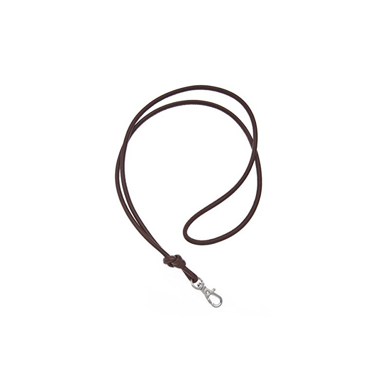 Logan Whistles Soft nappa leather lanyard - assorted colours chrome
