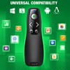 HELLCOOL Green USB C Presenter, 2.4 GHz Wireless PowerPoint Remote