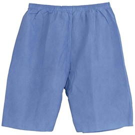 Medline Disposable Exam Shorts, Elastic Waist, 2XL Size, Blue (Pack of 30)