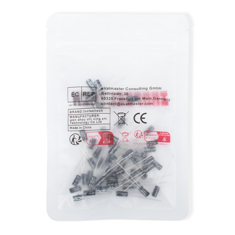 Innfeeltech Electrolytic Capacitors 220uF 16V Aluminium Radial Electrolytic Capacitors Pack
