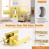 Probrico 5 Pack| Gold Door Handles Passage Door Levers, Heavy