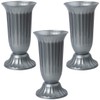3 x Outdoor Vase for Garden or Grave in Round