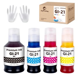 JoyPrinting Compatible Ink Replacement for Canon GI-21 Ink Bottles GI21 GI-21BK GI-21C GI-21M GI-21Y Use for Canon MegaTank G3270 G3260 G4270 G3262 G2260 G1220 G1230 G2270 (4 Pack)