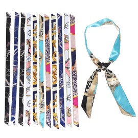 WOFASHPURET 12 Pcs Handbags Scarves Handbags Scarves Ribbon Bags Scarves Band Bag Scarf, As shown