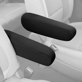 CHENNAN Pack of 2 Armrest Covers for Front Seats, Car Front Seat, Elastic Armrest Cover, Car Seat, Black Armrest Cover, Universal, Many Functions, Used in Cars, Off-Road Vehicles, Motorhomes