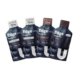 UCAN Edge Caffeinated Energy Gel Trial Pack (4, 2 Ounce Packets) for Running, Training, Workouts, Fitness, Cycling, Crossfit | Sugar-Free, Vegan, & Keto Friendly Energy