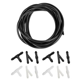 QKYS Windshield Washer Hose Kit, Windshield Washer Hose Repair Kit, 4 Meter Washer Fluid Hose & 12 Pcs T-type Y-type I-type Hose Connector, Suitable for Most Car Suvs, Trucks Windshield Washer Tubing
