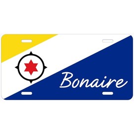 Generic Bonaire Flag with Name Novelty Car Auto License Plate, FLAGNAA183