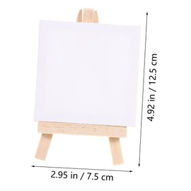 Operitacx Mini Canvas Easel Set 6-Pack Wooden Painting Easels Sturdy Portable Great for Beginners Boys and Girls Art Classes Dorms