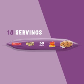 Unbranded Malt-O-Meal Raisin Bran Cereal, Family Size Breakfast Cereal, 39 OZ Bag..