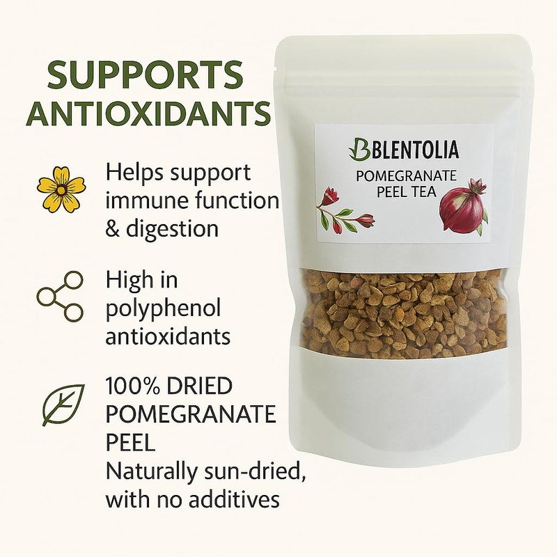 Blentolia Pomegranate Peel Tea – 100% Natural Dried Pomegranate Rind