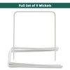 ApudArmis Croquet Wickets Standard Size, Set of 9 White Square