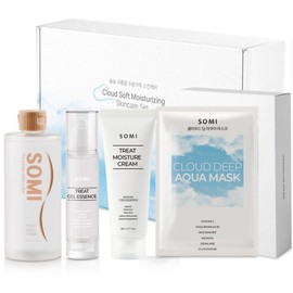 Somi Somi Cloud Signature Basic 4 Piece Set (Toner Gel Essence Cream Mask Pack), 1 set / 소미 솜솜 구름결 시그니처 기초 4종 세트 (토너 젤에센스 크림 마스크팩), 1세트