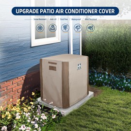 HAMLER Air Conditioner Cover for Outside Units, Outdoor AC Cover for Window Unit- 420D Heavy Duty Fabric Waterproof Winter AC Protector Central Unit Square Fits up to 24"L*24"W*30"H
