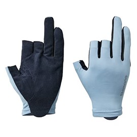 Shimano GL-006V Sensitive Gloves, 3-Piece Cut, Blue Gray, L