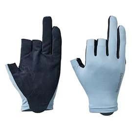 Shimano GL-006V Sensitive Gloves, 3-Piece Cut, Blue Gray, L