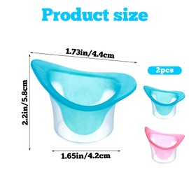 2pcs Eye Wash Cup 10ml Eye Wash Cleaner Kit Eyewashs Bath Kit Silicone Manual Eyes Cleansing Cup for Eyes Rinse Portable eyeCare Tool for Quick Effective Sooth Tired eyeRefresh Dust Makeup Irritant