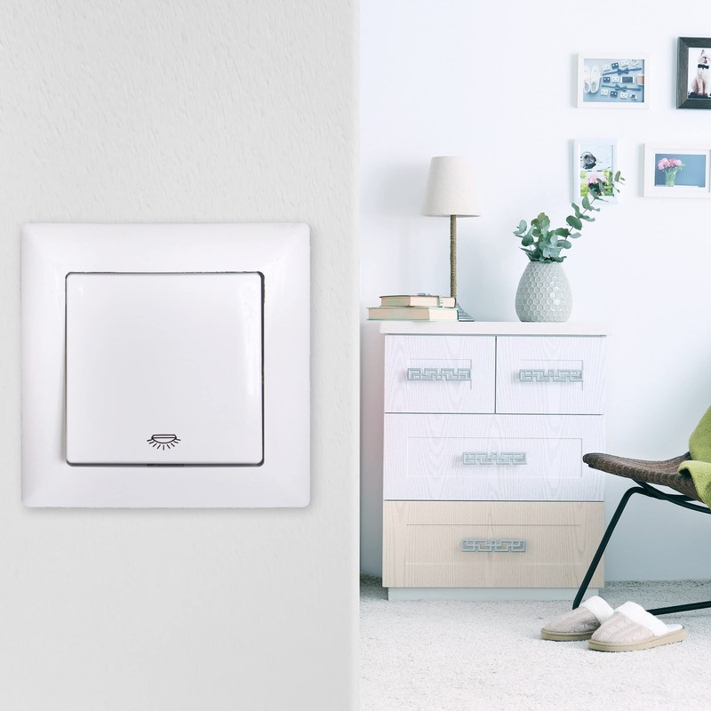 Flush-mounted button, light symbol, plug-in terminal, all-in-one, G1 series, pure