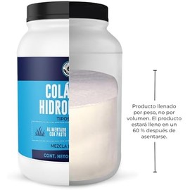 Péptidos de Colágeno Hidrolizado Puro en Polvo  Collagen Peptides Tipo I y III  Pastoreo Libre, Sin Sabor y Sin Azúcar  Para Piel, Cabello, Uñas y