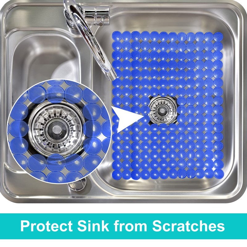Coopay 2 Pack Kitchen Sink Mat Plastic Sink Protect Mat