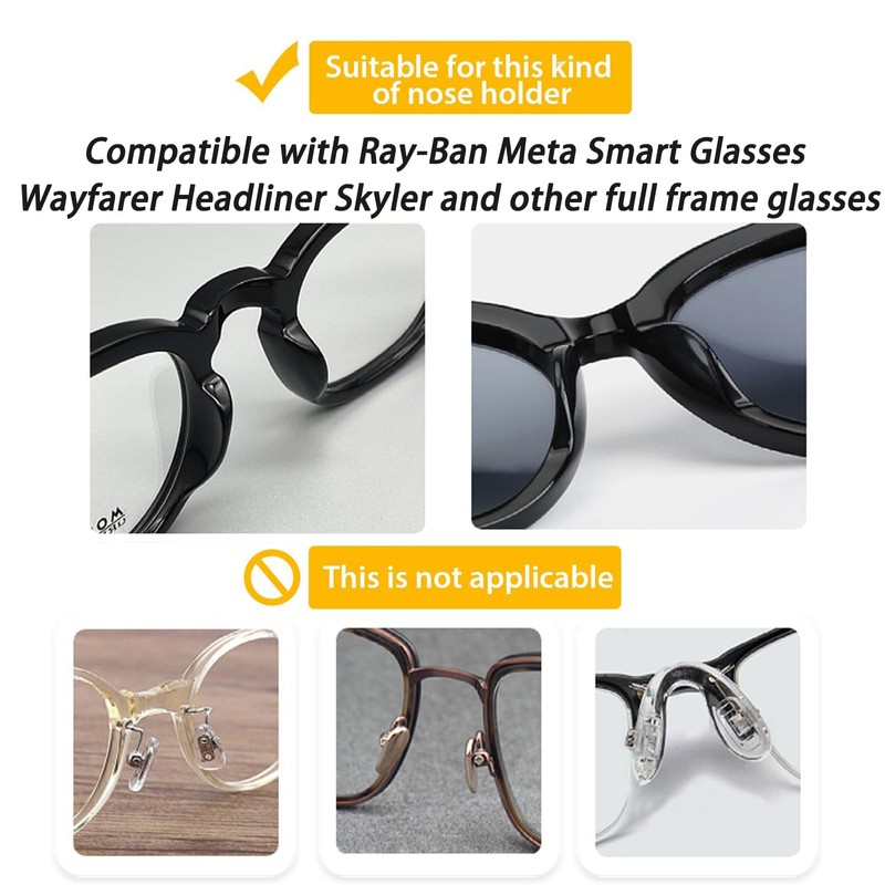 10 Pairs Glasses Nose Pads, Anti-Slip Adhesive Silicone Nose Cushion
