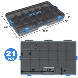 Goloni Tackle Box Waterproof,Fishing Gifts for Men,Plastic Organizer Box with Adjustable Dividers 4 Packs