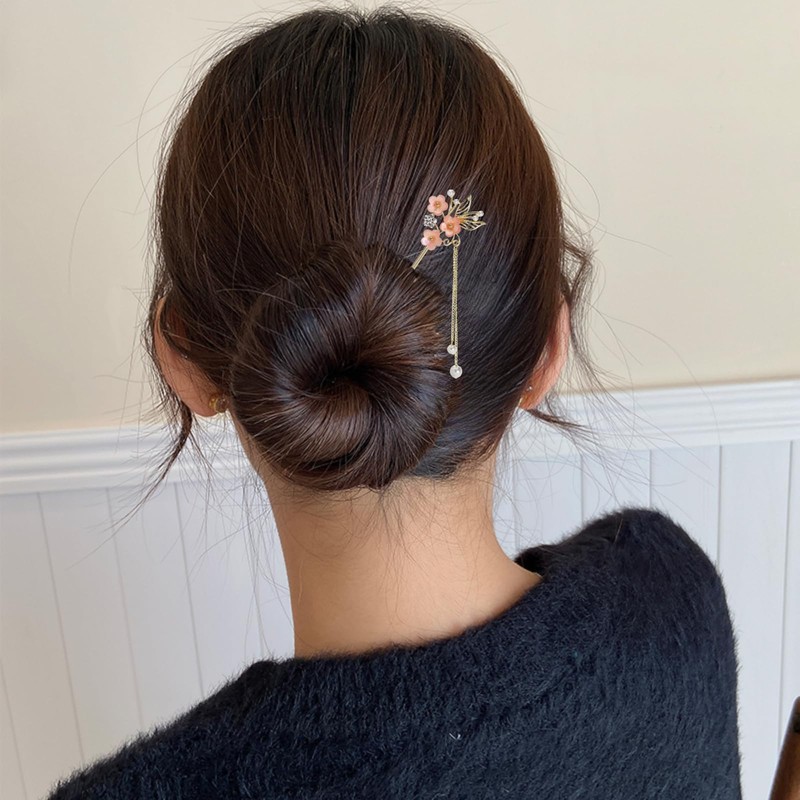EZ PEACH Sakura Flower Pearl Hairpin Hair Clip Bangs Hair