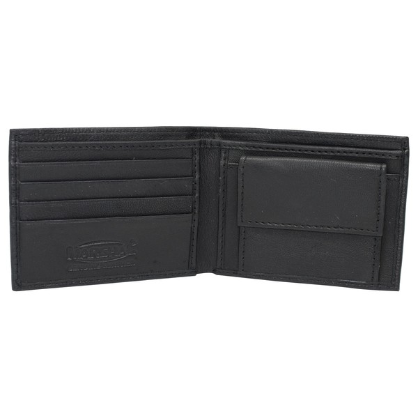 Marshal Soft Leather Kids Slim Thin Coin Pouch Bifold Wallet