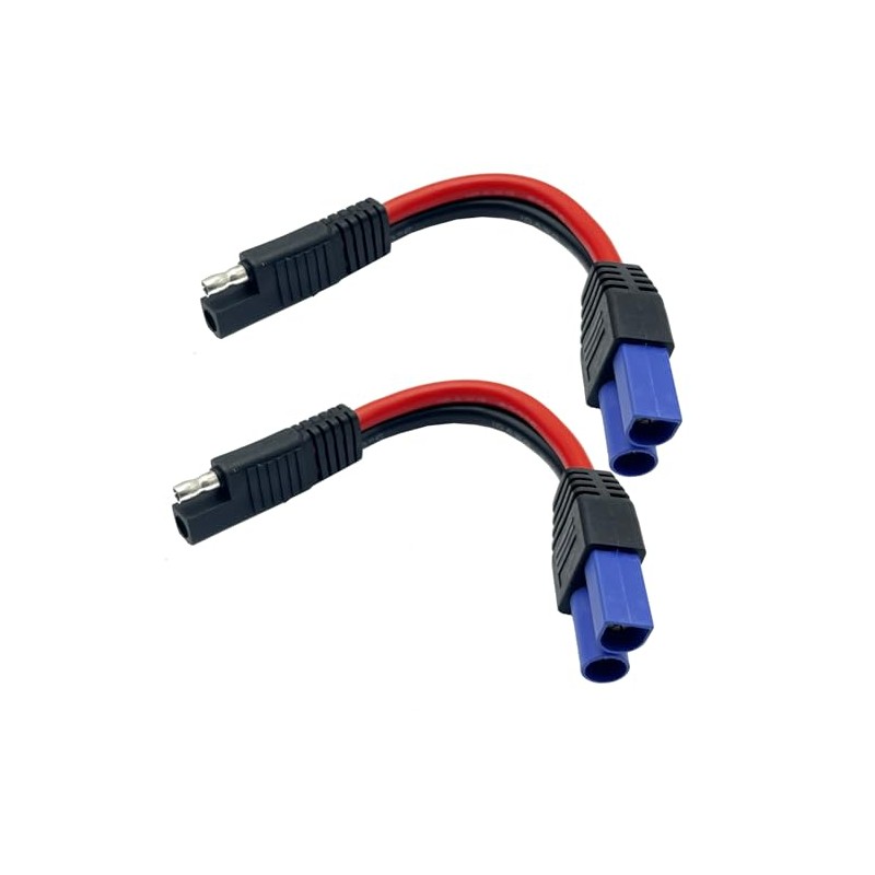 jasavdio 2Pack SAE to EC5 Male Plug Quick Connection Adapter