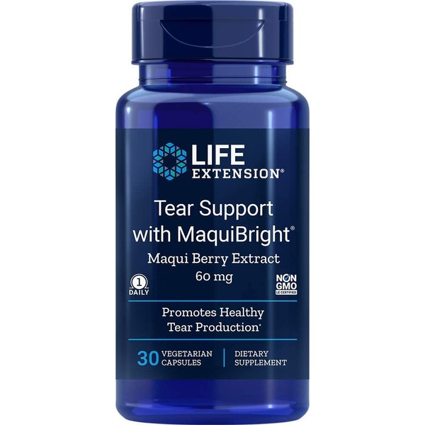 Life Extension Tear Support with Maquibright 60 mg, 30 Vegetarian Capsules (packaging may vary)