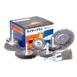 IROKCAKPT Hexagonal Wire Brush Cup Brush, Stainless Steel, Set of 7, For Removing Rust and Paint on Flat Surfaces