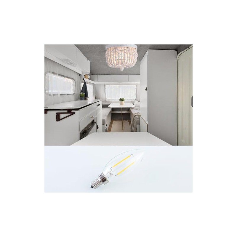 Beonllay 12 Volt LED Candelabra Bulbs E12 Base Light Bulb