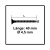 Power-Fast II Chipboard Screws 4.5 x 40 Countersunk Head with