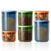 THKAILAR 6-Pack Airtight Food Storage Containers, Coffee-Tinted UV Blocking (10oz/17oz/24oz)