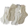 Mode Select, 4-Piece Set of 4, 100% Silk, 5-Toe Socks,