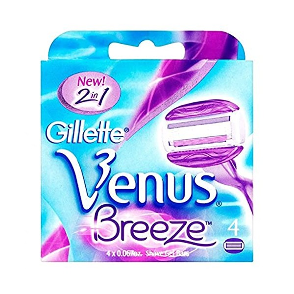 Gillette Venus Breeze 2 in 1 Shave 4 Razor Blades Cartridges