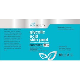 Ácido glicólico 70% de piel química pelar – amortiguado – Alpha Hydroxy (AHA) para acné, piel grasosa, arrugas, puntos negros, poros grandes, piel caliente, 29,57ml