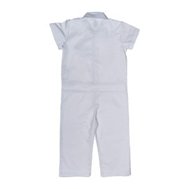 Born to Love Knuckleheads Kids Monkey Coverall Mechanic Photoshoot Overall for Boys & Girls Jumpsuit Baby Outfit (3T, White)