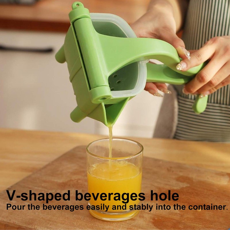 Manual Juicer V-Shaped Pouring Hole Fruit Squeezer Portable Lemon Squeezer