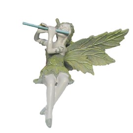 Flower Fairy Flute Art Sculpture Figurines Garden Decor Angel Resin Crafts Fantastic Landscaping Home Ornament Outdoor Miniature Fairy Statue