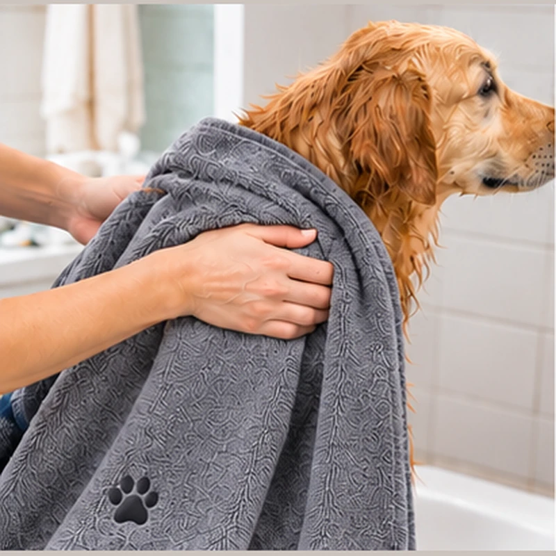 Pet Bath Towel for Dogs & Cats – Soft Microfiber,