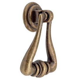 1 X Drop pull handle 47mm antiqued brass effect cupboard cabinet knob by Swish.
