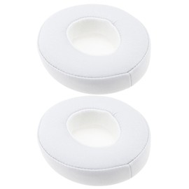 eMagTech 1 Pair Earpads Compatible with B-eats Solo 2 & Solo 3 Wireless On-Ear Headphones Soft Comfortable Ear Cushions Protein Leather Memory Foam White
