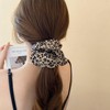 4PCS Big Leopard Print Hair Scrunchies, Large Leopard Hair Band