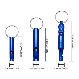 36 PCS Extra Loud Aluminum Whistle with Key Chain, 3 Sizes Emergency Situations Survival Whistle Key Ring for Sports Running Training Camping Hiking Outdoor Multiple Colors