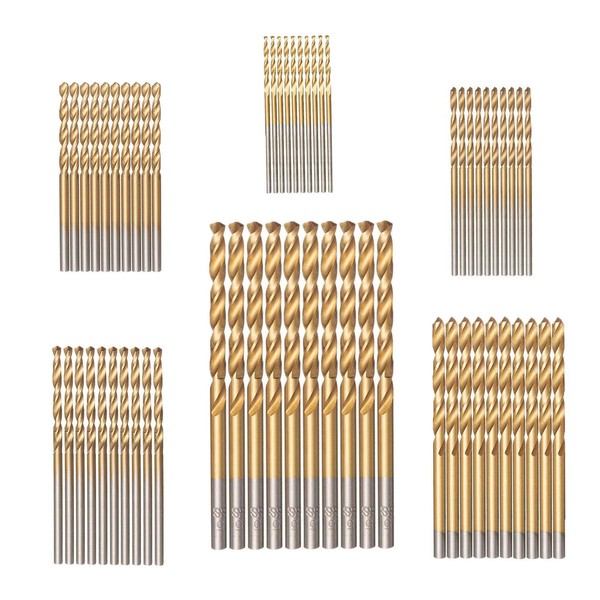 60 Pcs Drill Bits Mixed Multi Drill Bit Set, Twist